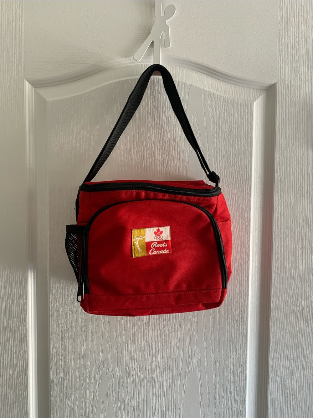 Roots Red Cooler Bag with Black Strap